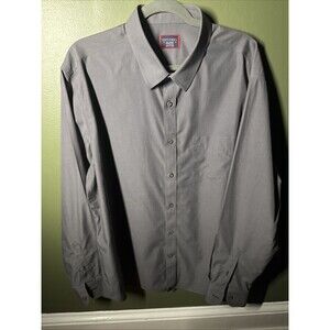 UNTUCKit Pio Cesare Wrinkle Free Shirt Mens XXL Gray Reg Fit Button Long Sleeve
